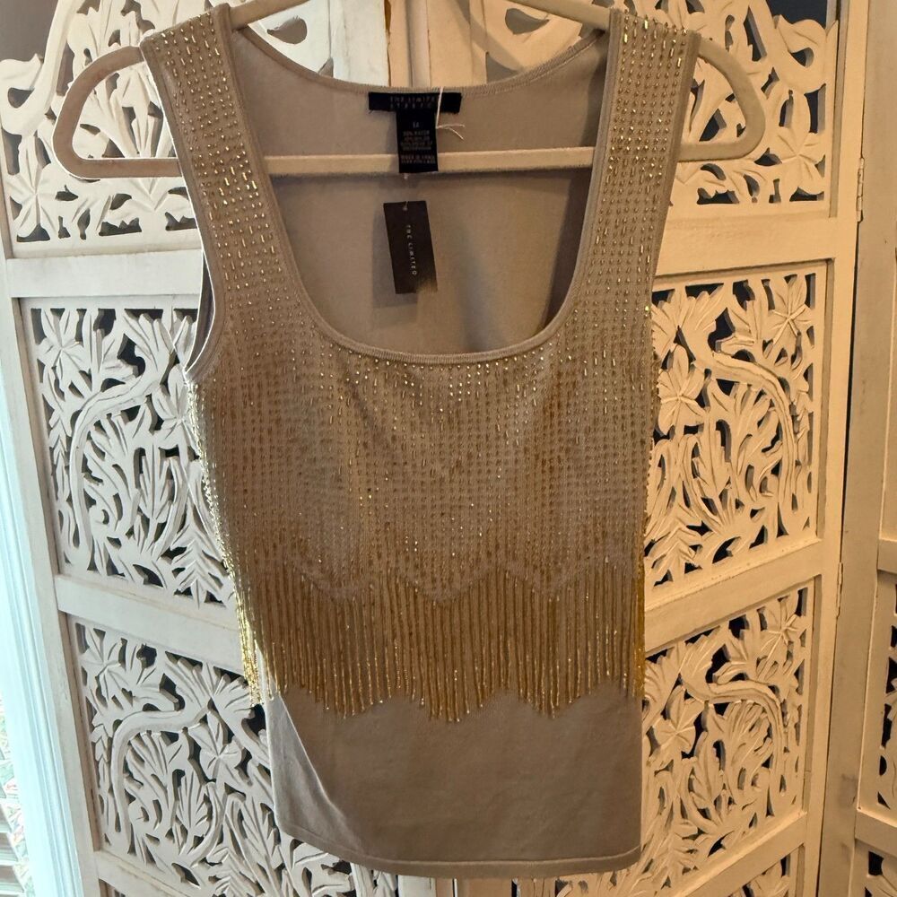 The Limited Stretch Beaded Tank top New with Tags Size Medium